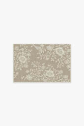 Mallow Flower Natural Stone Flatwoven Rug by Morris & Co. - 60x90 - Machine Washable Area Rug - Kid & Pet Friendly - Indoor Rugs - Ruggable - thumbnail 1
