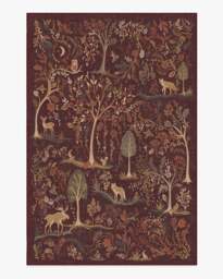 Wilder Burgundy Multicolour Flatwoven Rug - 185x275 - Machine Washable Area Rug - Kid & Pet Friendly - Indoor Rugs - Ruggable