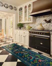 Jingle Jungle Royal Blue Flatwoven Rug by Iris Apfel - 60x90 - Machine Washable Area Rug - Kid & Pet Friendly - Indoor Rugs - Ruggable - thumbnail 2
