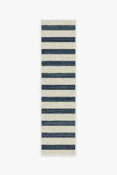 Sumi Sailor Stripe Navy Rug - 60x90 - Machine Washable Area Rug - Kid & Pet Friendly - Indoor Rugs - Ruggable - thumbnail 2