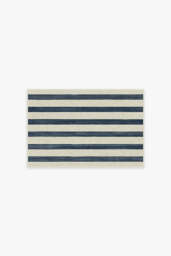 Sumi Sailor Stripe Navy Rug - 60x90 - Machine Washable Area Rug - Kid & Pet Friendly - Indoor Rugs - Ruggable - thumbnail 1