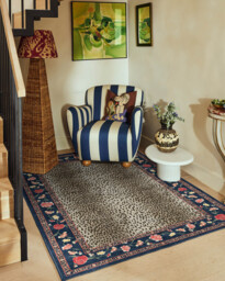 Kensington Sapphire & Brown Rug by RIXO - 60x90 - Machine Washable Area Rug - Kid & Pet Friendly - Indoor Rugs - Ruggable - thumbnail 2