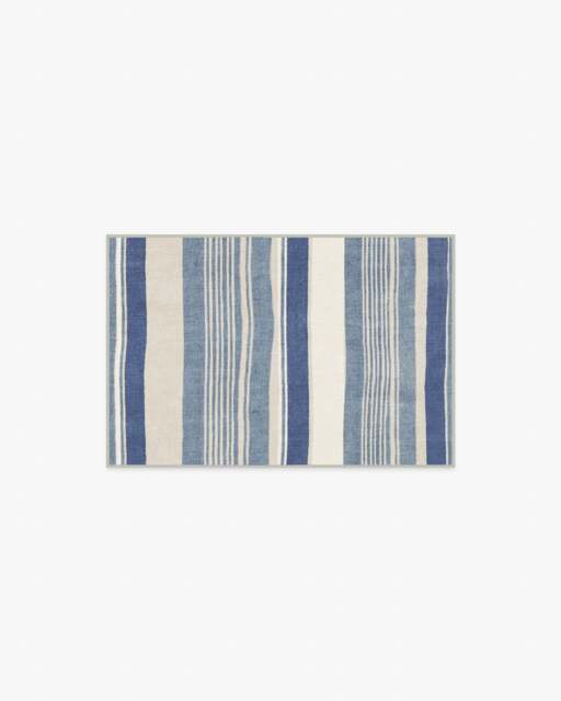 Naia Slate Blue Flatwoven Rug - 60x90 - Machine Washable Area Rug - Kid & Pet Friendly - Indoor Rugs - Ruggable - image 1