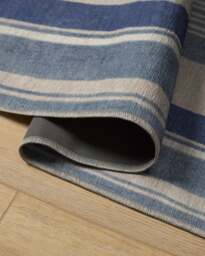 Naia Slate Blue Flatwoven Rug - 60x90 - Machine Washable Area Rug - Kid & Pet Friendly - Indoor Rugs - Ruggable - thumbnail 2