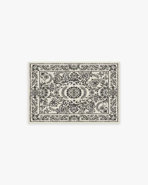 Delphina Black & White Rug - 60x90 - Machine Washable Area Rug - Kid & Pet Friendly - Indoor Rugs - Ruggable - image 1