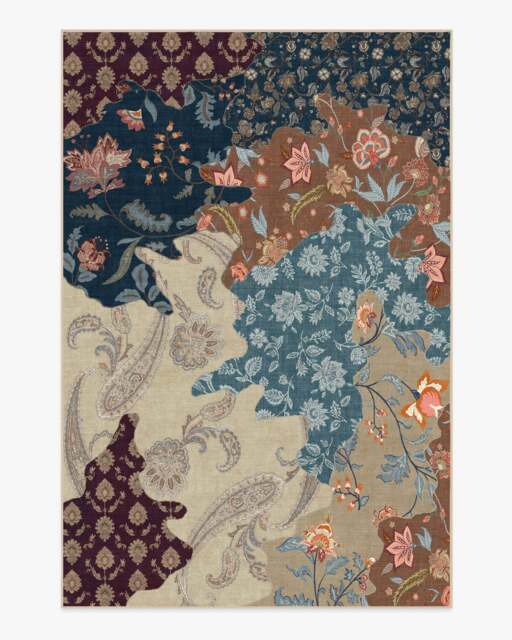 Reverie Multicolour Rug Blue - 185x275 - Machine Washable Area Rug - Kid & Pet Friendly - Indoor Rugs - Ruggable - image 1
