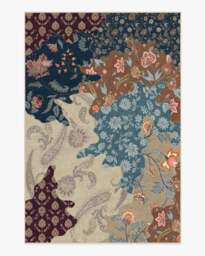 Reverie Multicolour Rug Blue - 185x275 - Machine Washable Area Rug - Kid & Pet Friendly - Indoor Rugs - Ruggable - thumbnail 1
