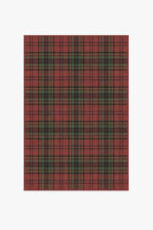 Dress Stewart Tartan Red Flatwoven Rug - 120x185 - Machine Washable Area Rug - Kid & Pet Friendly - Indoor Rugs - Ruggable - thumbnail 1