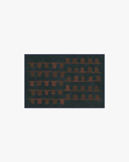 Veza Midnight & Coral Flatwoven Rug - 60x90 - Machine Washable Area Rug - Kid & Pet Friendly - Indoor Rugs - Ruggable - image 1