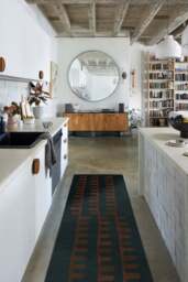 Veza Midnight & Coral Flatwoven Rug - 60x90 - Machine Washable Area Rug - Kid & Pet Friendly - Indoor Rugs - Ruggable - thumbnail 2