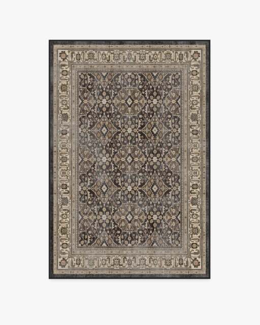 Alessia Dark Wood Flatwoven Rug Brown - 120x185 - Machine Washable Area Rug - Kid & Pet Friendly - Indoor Rugs - Ruggable - image 1