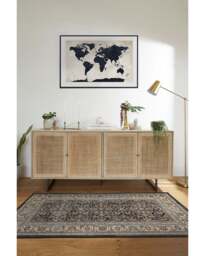 Alessia Dark Wood Flatwoven Rug Brown - 120x185 - Machine Washable Area Rug - Kid & Pet Friendly - Indoor Rugs - Ruggable - thumbnail 3