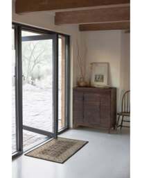 Alessia Dark Wood Flatwoven Rug Brown - 120x185 - Machine Washable Area Rug - Kid & Pet Friendly - Indoor Rugs - Ruggable - thumbnail 2