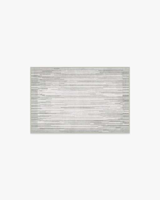 Striated Border Soft Grey Rug - 60x90 - Machine Washable Area Rug - Kid & Pet Friendly - Indoor Rugs - Ruggable