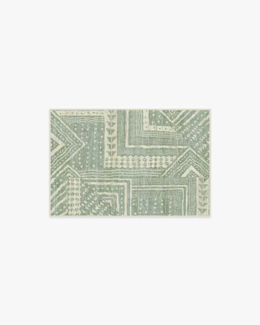 Bogolan Sage Rug by Malene Barnett - 60x90 - Machine Washable Area Rug - Kid & Pet Friendly - Indoor Rugs - Ruggable - image 1