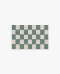 Jaque Checkered Slate Green Rug - 60x90 - Machine Washable Area Rug - Kid & Pet Friendly - Indoor Rugs - Ruggable - thumbnail 1