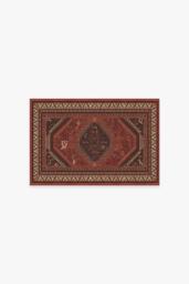 Zareen Scarlet Red Rug - 60x90 - Machine Washable Area Rug - Kid & Pet Friendly - Indoor Rugs - Ruggable - thumbnail 1