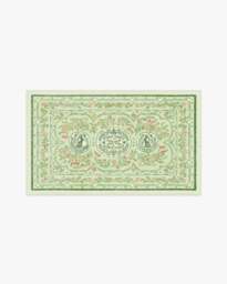Twin Bunny Border Green Flatwoven Rug - 90x150 - Machine Washable Area Rug - Kid & Pet Friendly - Indoor Rugs - Ruggable - thumbnail 1