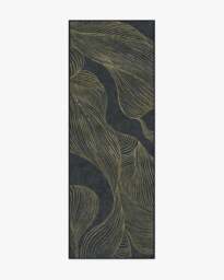 Sana Black & Gold Rug - 75x215 - Machine Washable Area Rug - Kid & Pet Friendly - Indoor Rugs - Ruggable - thumbnail 1
