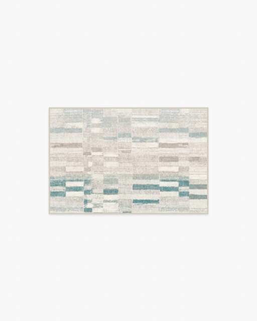 Zellige Blue Flatwoven Rug - 60x90 - Machine Washable Area Rug - Kid & Pet Friendly - Indoor Rugs - Ruggable - image 1