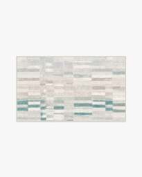 Zellige Blue Flatwoven Rug - 60x90 - Machine Washable Area Rug - Kid & Pet Friendly - Indoor Rugs - Ruggable - thumbnail 2