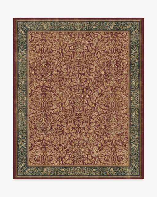 Acorn Amber Red Flatwoven Rug by Morris & Co. - 245x305 - Machine Washable Area Rug - Kid & Pet Friendly - Indoor Rugs - Ruggable - image 1