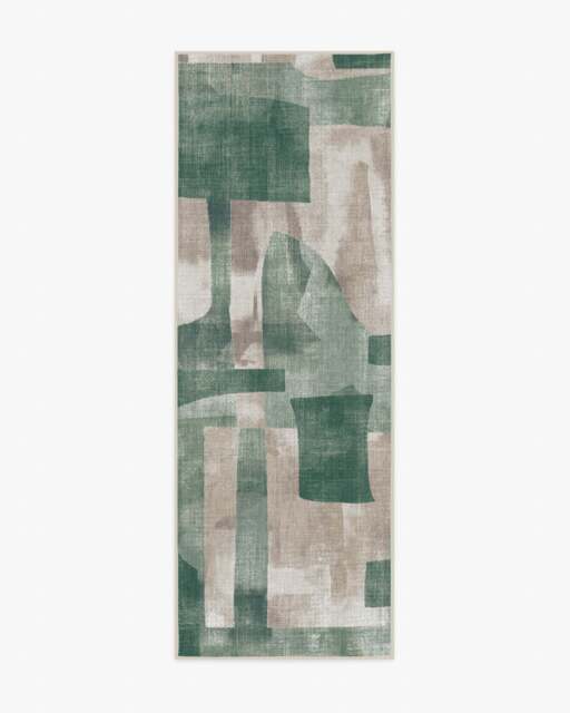 Kasbah Olive Rug Green - 75x215 - Machine Washable Area Rug - Kid & Pet Friendly - Indoor Rugs - Ruggable - image 1