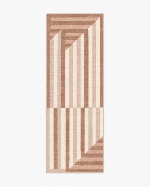 Venn Soft Brown Flatwoven Rug - 75x215 - Machine Washable Area Rug - Kid & Pet Friendly - Indoor Rugs - Ruggable - image 1