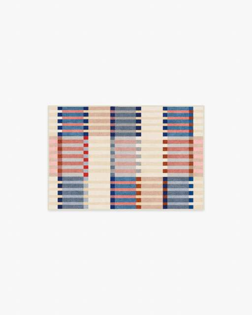 Quincy Multicolour Rug Red - 60x90 - Machine Washable Area Rug - Kid & Pet Friendly - Indoor Rugs - Ruggable - image 1