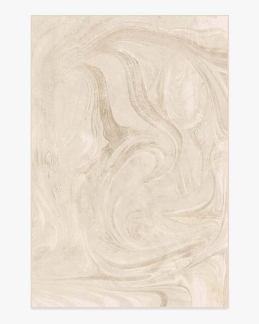 Marble Golden Ivory Flatwoven Rug - 185x275 - Machine Washable Area Rug - Kid & Pet Friendly - Indoor Rugs - Ruggable - image 1