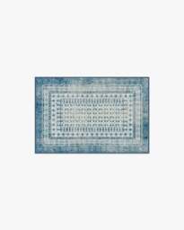Cyrus Ocean and Ivory Flatwoven Rug - 60x90 - Machine Washable Area Rug - Kid & Pet Friendly - Indoor Rugs - Ruggable - thumbnail 1
