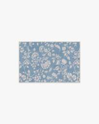 Brenna Slate Blue & Cream Flatwoven Rug - 60x90 - Machine Washable Area Rug - Kid & Pet Friendly - Indoor Rugs - Ruggable - thumbnail 1