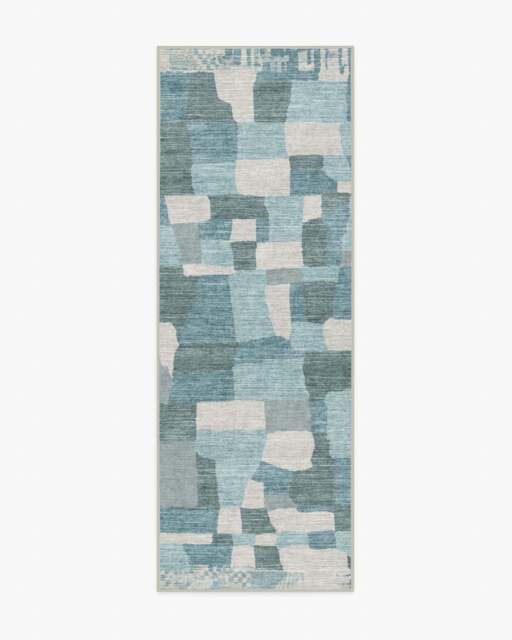 Boulder Blue Rug by The Local Project - 75x215 - Machine Washable Area Rug - Kid & Pet Friendly - Indoor Rugs - Ruggable - image 1