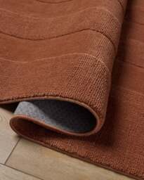 Ryder Terracotta Plush Rug - 150x215 - Machine Washable Area Rug - Kid & Pet Friendly - Indoor Rugs - Ruggable - thumbnail 2