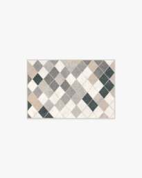 Diamond Mosaic Warm Grey Flatwoven Rug - 60x90 - Machine Washable Area Rug - Kid & Pet Friendly - Indoor Rugs - Ruggable - thumbnail 1