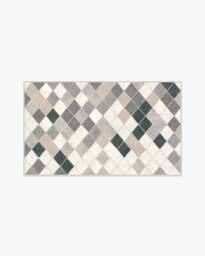 Diamond Mosaic Warm Grey Flatwoven Rug - 60x90 - Machine Washable Area Rug - Kid & Pet Friendly - Indoor Rugs - Ruggable - thumbnail 2