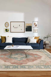Jolie Teal Rose Tufted Rug - 75x215 - Machine Washable Area Rug - Kid & Pet Friendly - Indoor Rugs - Ruggable - thumbnail 2