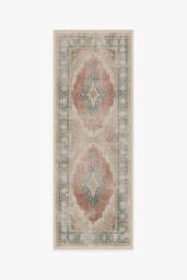 Jolie Teal Rose Tufted Rug - 75x215 - Machine Washable Area Rug - Kid & Pet Friendly - Indoor Rugs - Ruggable - thumbnail 1