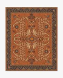 Eartha Terracotta Rug by Jungalow - 245x305 - Machine Washable Area Rug - Kid & Pet Friendly - Indoor Rugs - Ruggable