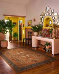 Eartha Terracotta Rug by Jungalow - 245x305 - Machine Washable Area Rug - Kid & Pet Friendly - Indoor Rugs - Ruggable - thumbnail 2