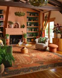 Eartha Terracotta Rug by Jungalow - 245x305 - Machine Washable Area Rug - Kid & Pet Friendly - Indoor Rugs - Ruggable - thumbnail 3