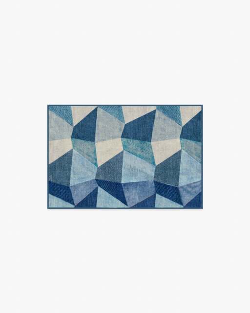 Rhea Blue Rug - 60x90 - Machine Washable Area Rug - Kid & Pet Friendly - Indoor Rugs - Ruggable - image 1