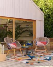 Laguna Natural Outdoor Rug - 245x305 - Machine Washable Area Rug - Kid & Pet Friendly - Indoor Rugs - Ruggable - thumbnail 2