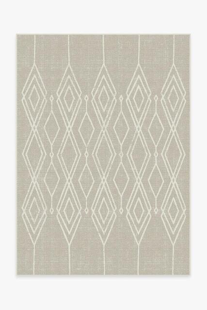 Gemma Lattice Natural Outdoor Rug - 150x215 - Machine Washable Area Rug - Kid & Pet Friendly - Indoor Rugs - Ruggable - image 1