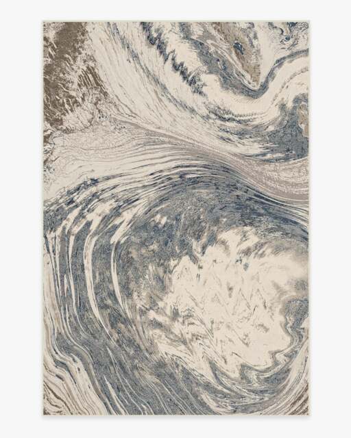 Malaspina Dusk Blue Rug - 185x275 - Machine Washable Area Rug - Kid & Pet Friendly - Indoor Rugs - Ruggable - image 1