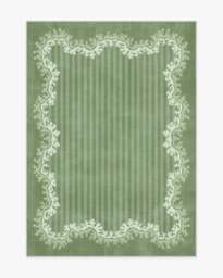 Oxbow Botanical Green Flatwoven Rug by Sanderson - 150x215 - Machine Washable Area Rug - Kid & Pet Friendly - Indoor Rugs - Ruggable - thumbnail 1