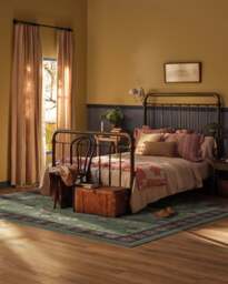 Pennywood Green & Pink Rug - 150x215 - Machine Washable Area Rug - Kid & Pet Friendly - Indoor Rugs - Ruggable - thumbnail 3