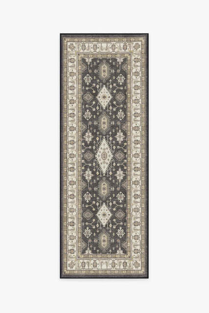 Ranier Dark Wood Outdoor Rug Brown - 75x215 - Machine Washable Area Rug - Kid & Pet Friendly - Indoor Rugs - Ruggable - image 1