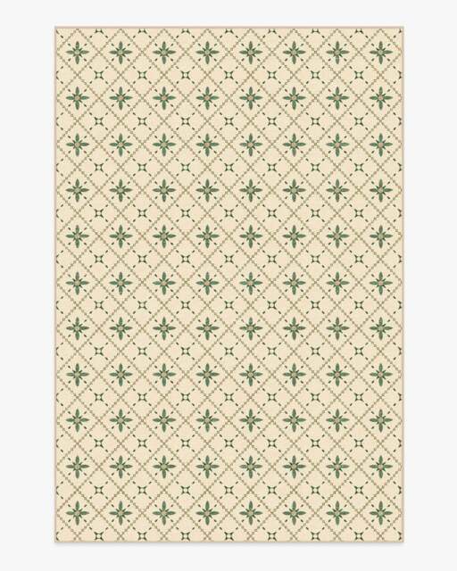 Alva Natural & Sage Flatwoven Rug - 185x275 - Machine Washable Area Rug - Kid & Pet Friendly - Indoor Rugs - Ruggable - image 1