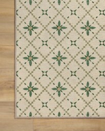 Alva Natural & Sage Flatwoven Rug - 185x275 - Machine Washable Area Rug - Kid & Pet Friendly - Indoor Rugs - Ruggable - thumbnail 2